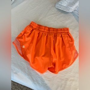 RARE ORANGE LULULEMON SHORTS